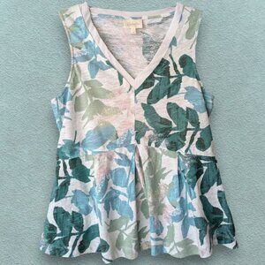 Anthropologie Amalia Peplum Tank in Teal, Small